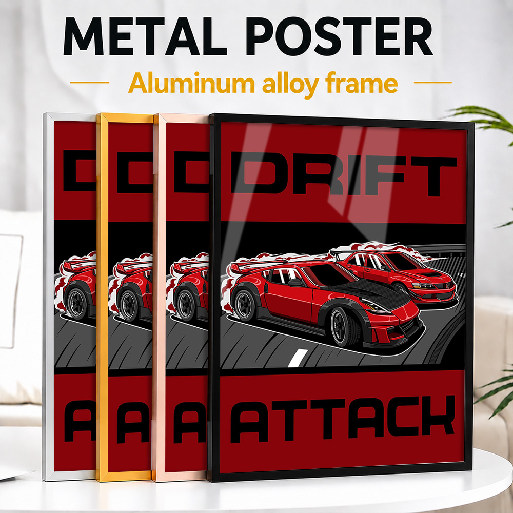 Drift Attack Cars Framed Metal - Car Mirror ulasan dan harga