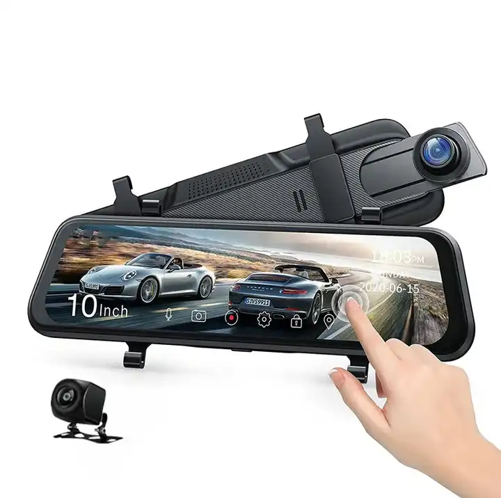 10'' Mirror Dash Cam Night Vis - Car Mirror ulasan dan harga