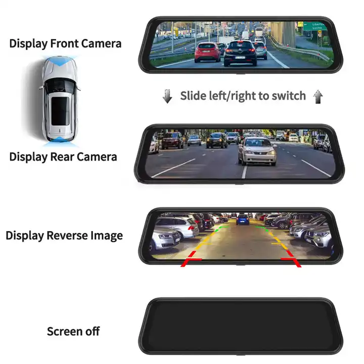 10'' Mirror Dash Cam Night Vis - Car Mirror ulasan dan harga
