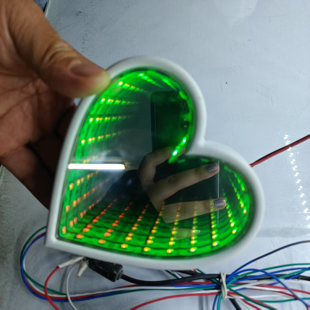 3D Multi-Color Infinity Mirror - Car Mirror ulasan dan harga