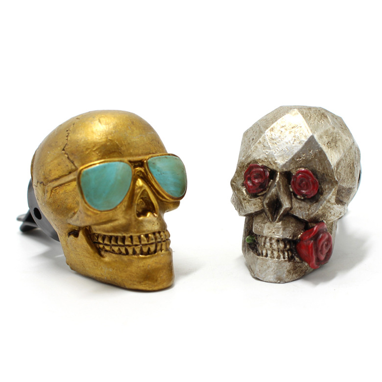 2‌pcs/set Resin Rose Skull Car - Car Air Freshener ulasan dan harga